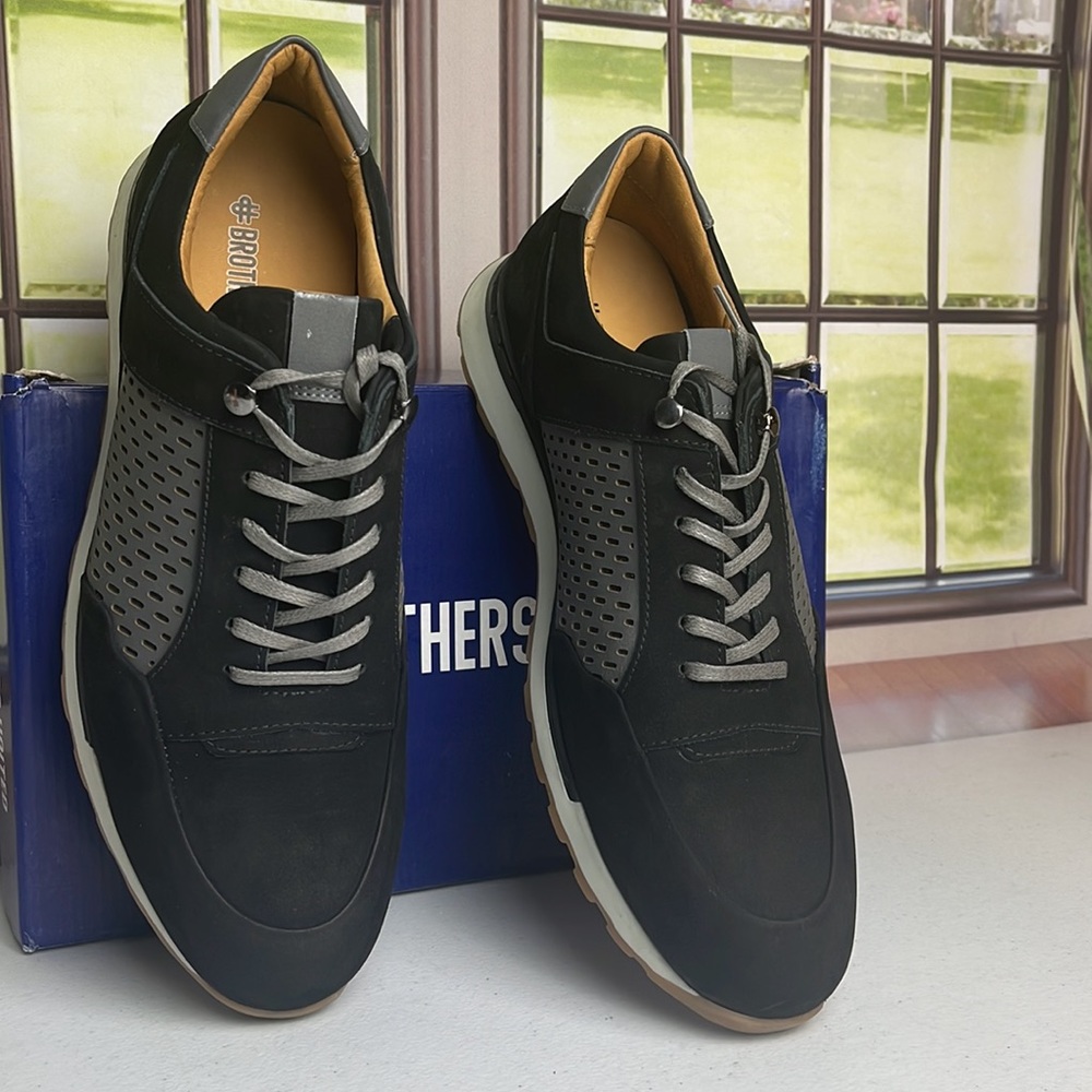Brothers United Mens Pasadena Black Fashion Sneaker